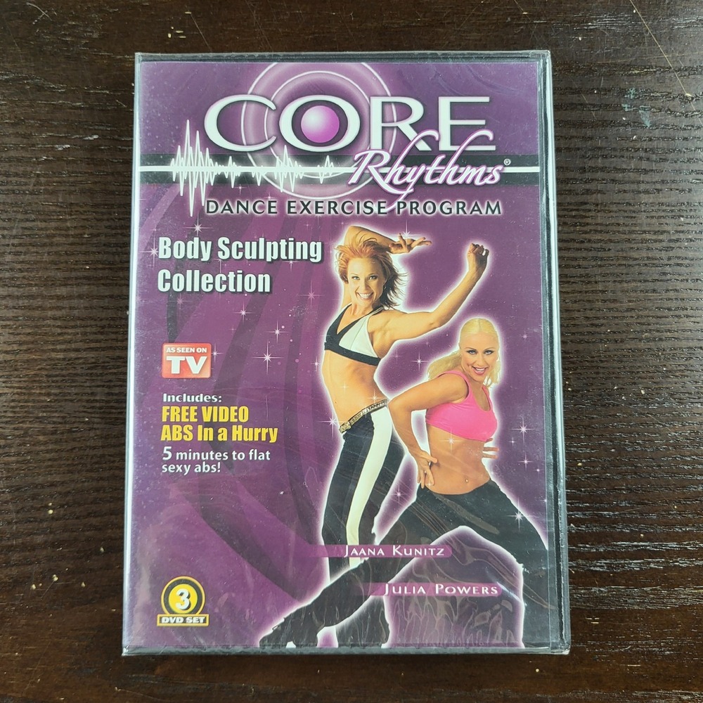 Core Rhythms Body Sculpting Collection (DVD, 2008, 3-Disc Set) NEW Shrink Wrap